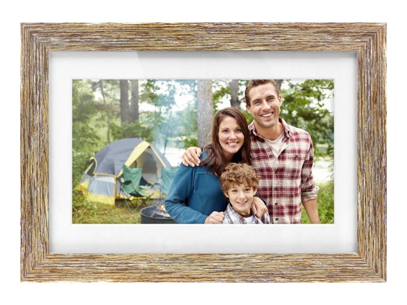 Photo 1 of Aluratek Distressed Wood ADPFD10F - Digital photo frame - 10" - 1024 x 600 - distressed wood
