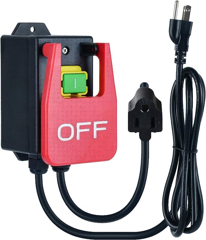Photo 1 of 110V Single Phase On/Off Switch, Ortis Router Table Switch with Large Stop Sign Paddle Easy Contact for Quick Power Off for Table Saws and Other Electrical Equipment
