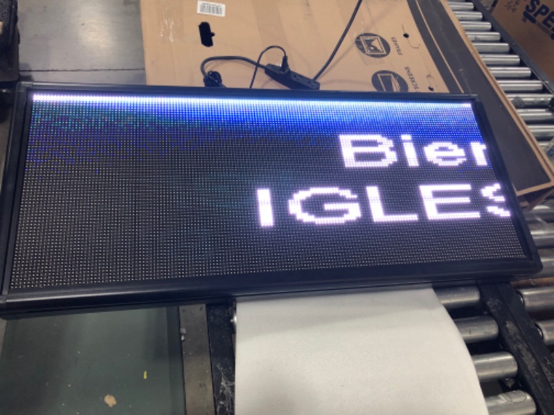 Photo 2 of CX P6 LED Sign - Outdoor Full Color WiFi 40'' x 18'' Scrolling LED Display with High Resolution Scrolling Texts Full Color Sign for Advertising, High Brightness P6 and New SMD Technology 40''x18''