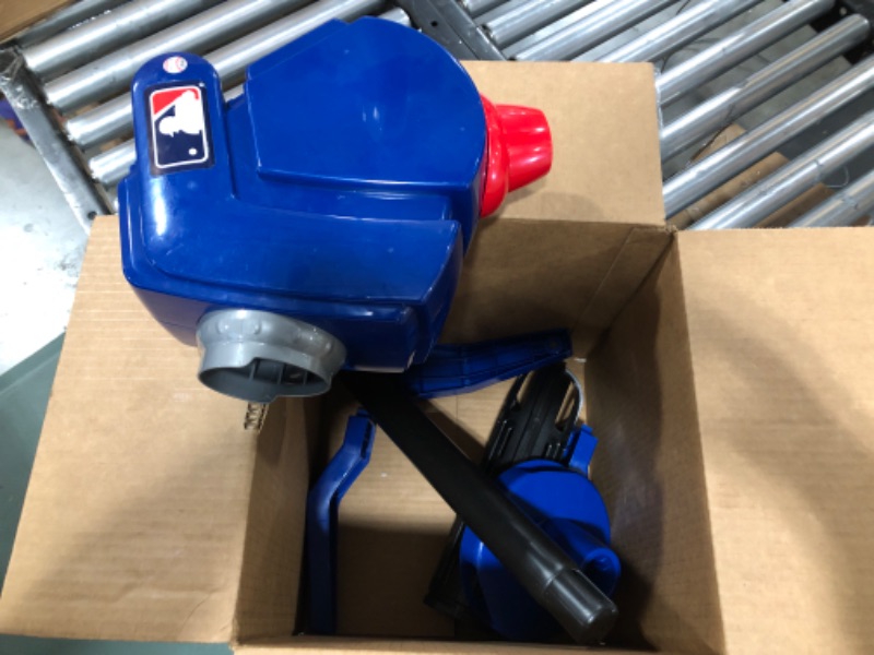 Photo 1 of Franklin Sports Baseball Pitching Machine - Adjustable Baseball Hitting & Fielding Practice Machine For Kids - with 6 Baseballs - Great For Practice,Blue