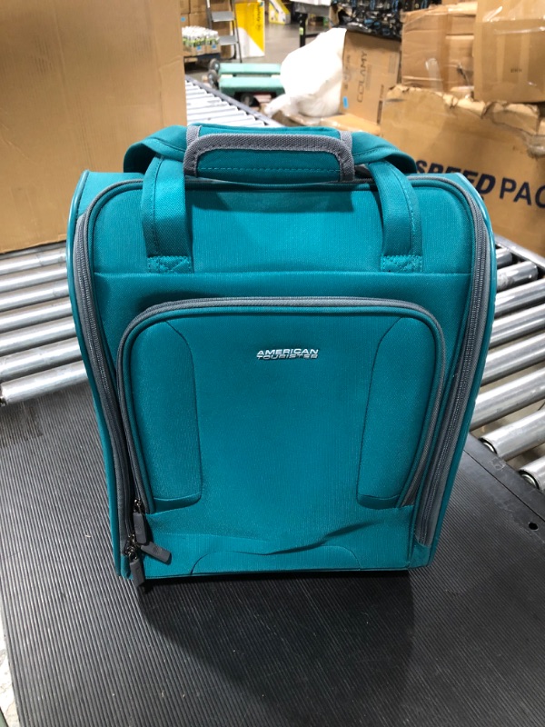 Photo 3 of American Tourister 4 Kix Expandable Softside Luggage, Teal, Underseater Underseater Teal