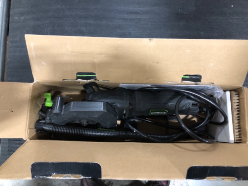 Photo 2 of Genesis GCS445SE 4.0 Amp 4-1/2" Compact Circular Saw with 24T Carbide-Tipped Blade, Rip Guide, Vacuum Adapter, and Blade Wrench & GACSB452 4 1/2" 60-Teeth High Speed Steel Circular Saw Blade Saw + Saw Blade