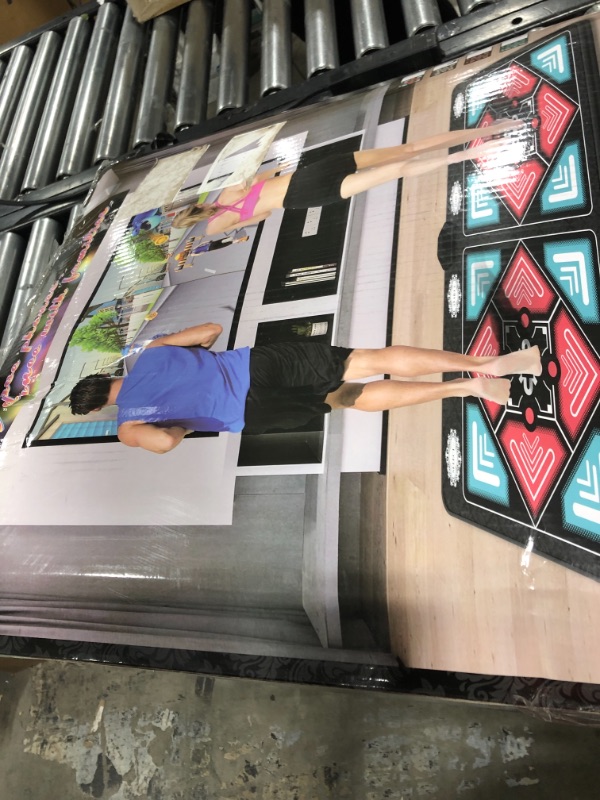 Photo 1 of Dance Mat for Adult and Kids Electronic Musical Dancing Pad Yoga Mat, Double Game Dance Floor Mats with Wireless Handle, HD Camera Game Multi-Function Host, Non-Slip Dance Pad, HDMI Interface for TV Large