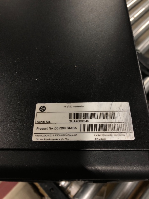 Photo 5 of HP Z420 Workstation, Quad Core Xeon CPU upto 3.8GHz CPU, 16GB DDR3 RAM, New 240GB SSD & New 1TB HDD, Windows 10 Pro, USB 3.0, Nvidia Quadro 2000 1GB Video Card, WiFi (Renewed)
