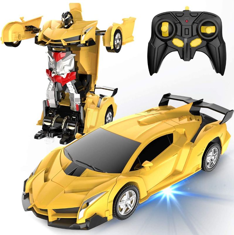 Photo 1 of Desuccus Remote Control Car, Transform Robot RC Cars for Kids Toys, 2.4Ghz 1:18 Scale Racing Car 