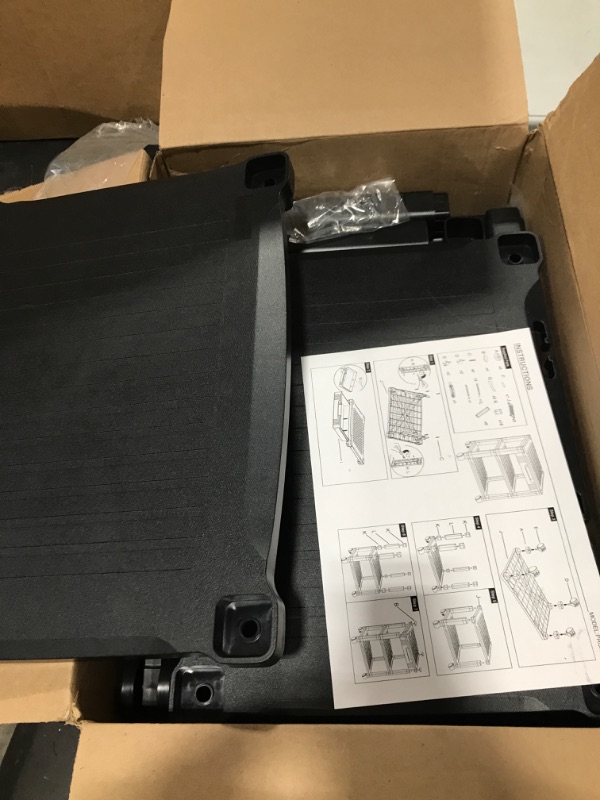 Photo 1 of 3 Shelf Plastic Printer Cart with Wheels Black - Mind Reader