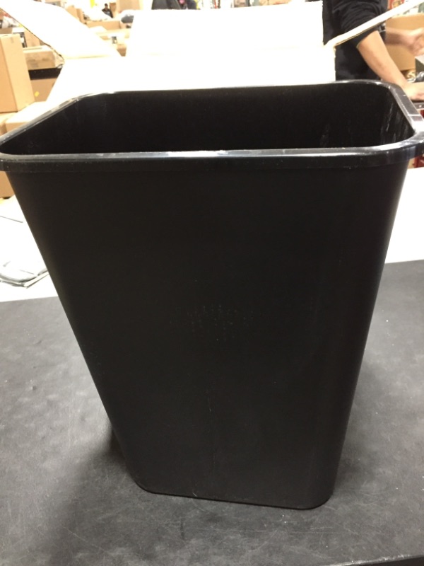 Photo 2 of AmazonCommercial 10 Gallon Commercial Office Wastebasket, Black, 1-Pack BLACK 10 GALLON 1 pack