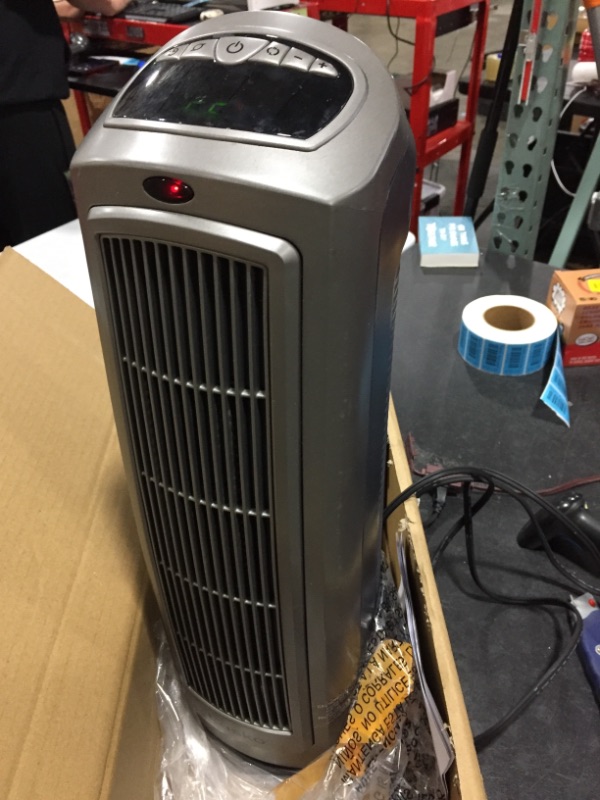 Photo 2 of Lasko 1500W Digital Ceramic Space Heater with Remote, 755320, Silver