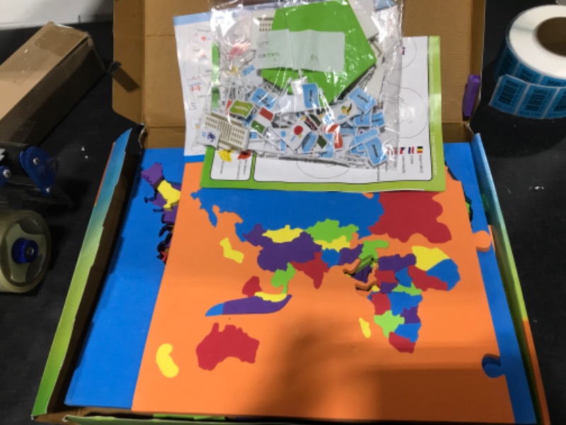 Photo 2 of Imagimake Mapology US & World Map Puzzle- Geography for kids-United States Puzzle with Capitals- Flags of the world-Learning & Education Toys for Kids 5-7-Gift for 5, 6, 7, 8 & 9 Year Old Boys & Girls Combo: USA & World