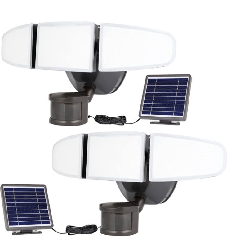 Photo 1 of 15W SOLAR LED SECURITY LIGHT 2 PACK 
