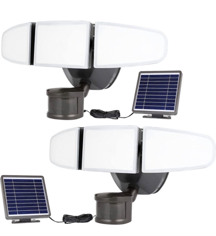 Photo 1 of 15W SOLAR LED SECURITY LIGHT 2 PACK 