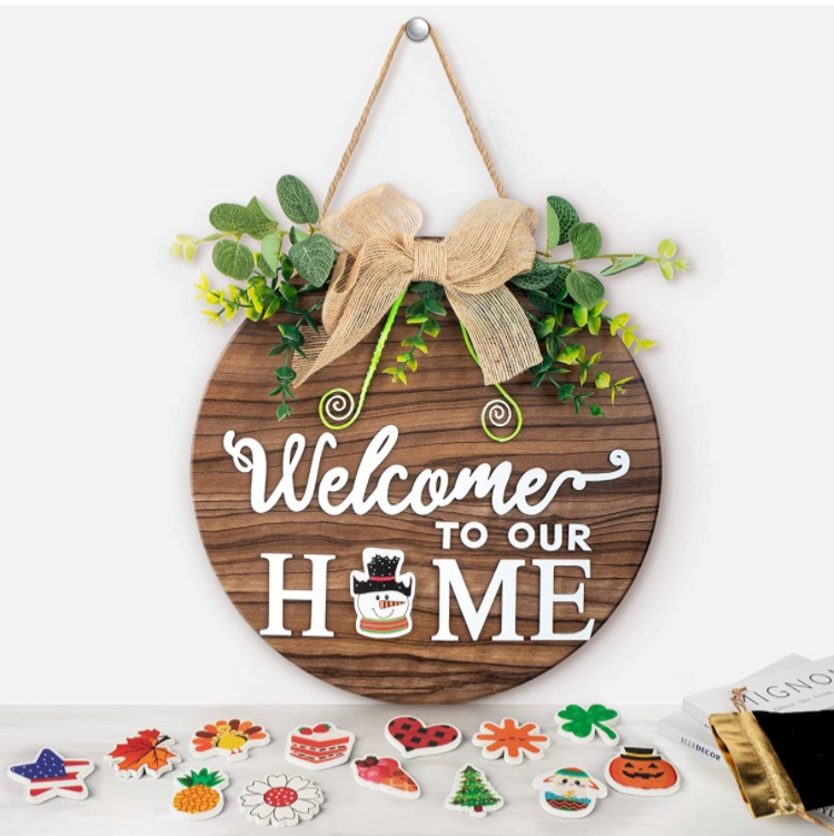 Photo 1 of 12 INTERCHANGEABLE SEASONAL WELCOME SIGN 