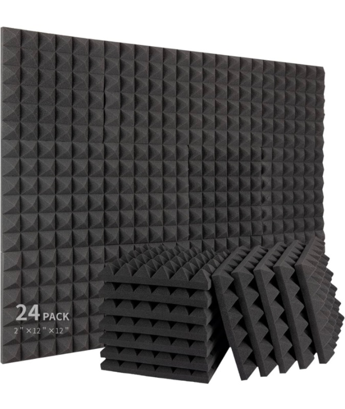 Photo 1 of 24 PACK ACOUSTIC FOAM PANELS 2" x 12" x 12" 