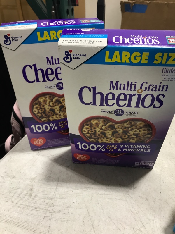 Photo 2 of 2 boxes of Multi Grain Cheerios, Breakfast Cereal, Gluten Free, Whole Grain Oats, 12 oz