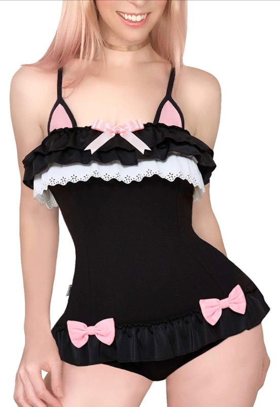 Photo 1 of COTTON FANCY KITTY ROMPER ONESIE LINGERIE SIZE 3XL