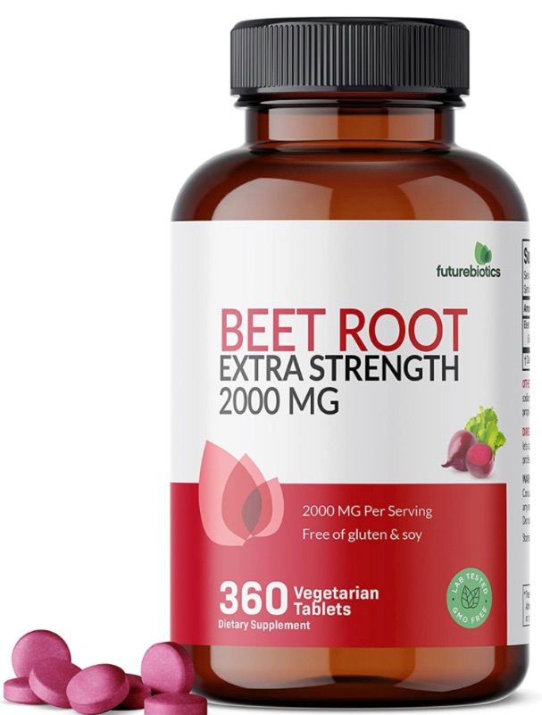 Photo 1 of  BEET ROOT TABLETS EXTRA STRENGTH 2000MG, 360 PCS
