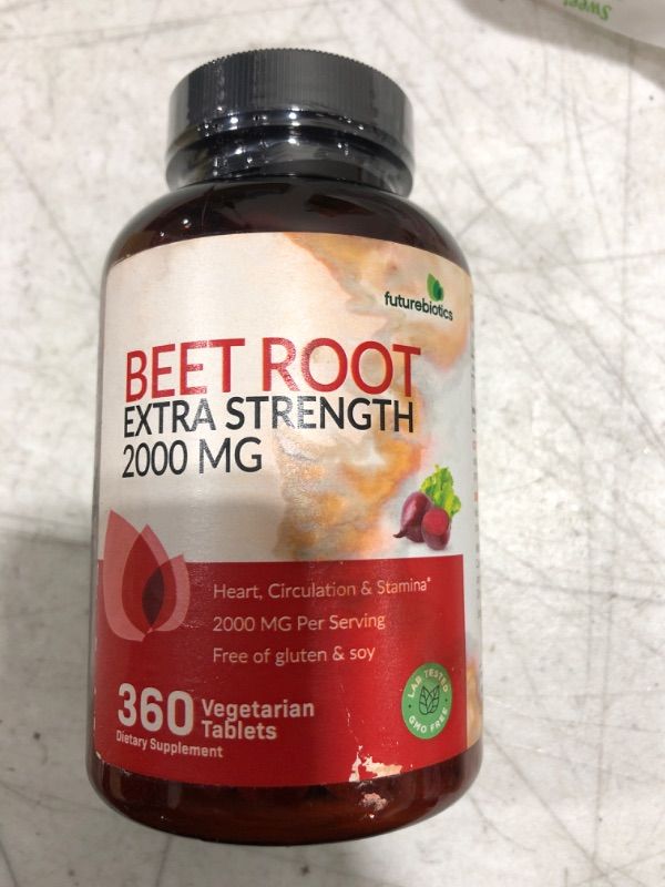 Photo 2 of  BEET ROOT TABLETS EXTRA STRENGTH 2000MG, 360 PCS
