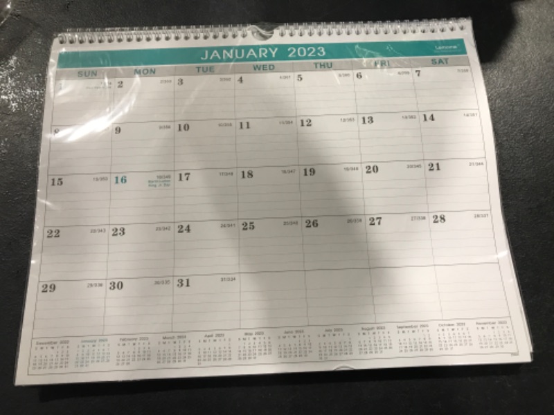 Photo 2 of Calendar 2023 - 12 Monthly Wall Calendar 2023 from January 2023 to December 2023, 2023 Calendar with Julian Date, 14.75 x 11.5 Inches, Thick Paper for Organizing