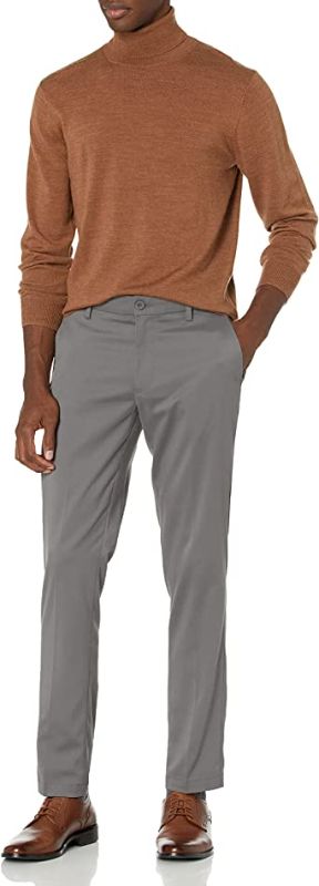 Photo 1 of Amazon Essentials Men's Slim-Fit Stretch Golf Pant GREY 
SIZE-36WX28L
