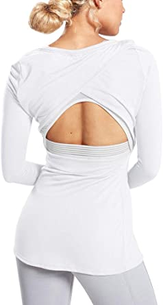 Photo 1 of Bestisun Long Sleeve Workout Shirts Loose Open Back Wokout Tops for Women
SIZE-SMALL
