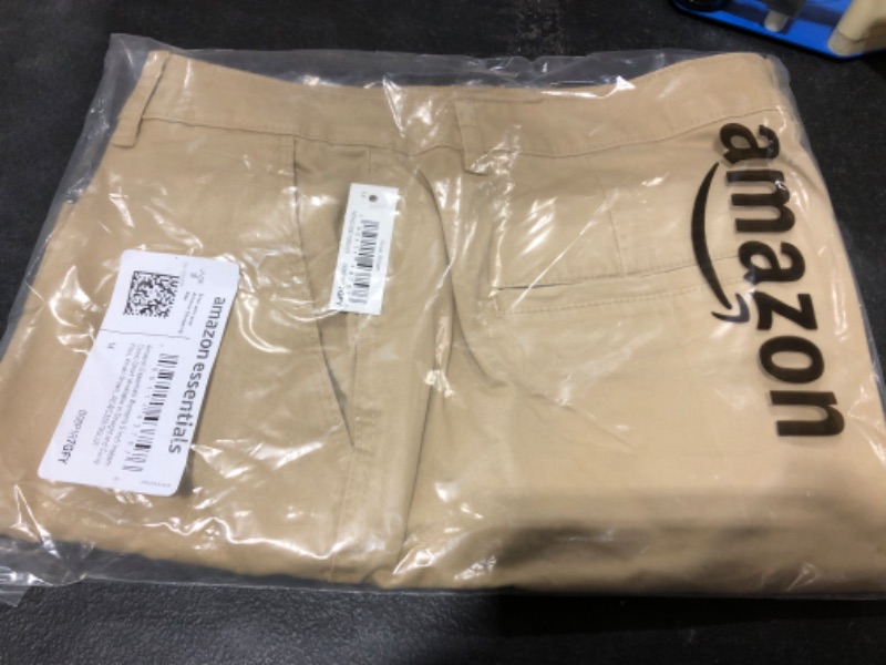 Photo 2 of Amazon Essentials 5" Inseam Chino Short (Available in Straight and Curvy Fits) Classic Khaki Brown 14