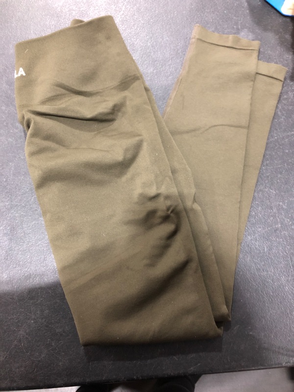 Photo 1 of AUROLA Workout Leggings for Women Seamless Scrunch Tights Tummy Control Gym Fitness Girl Sport Active Yoga Pants Medium Dark Olive