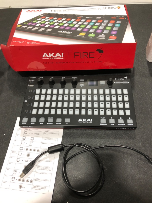 Photo 2 of AKAI Professional Fire (Controller Only) – USB MIDI Controller for FL Studio with 64 pad RGB Clip / Drum Pad Matrix