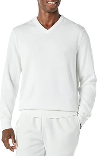 Photo 1 of Amazon Essentials Men's V-Neck Sweater Size Xl White 