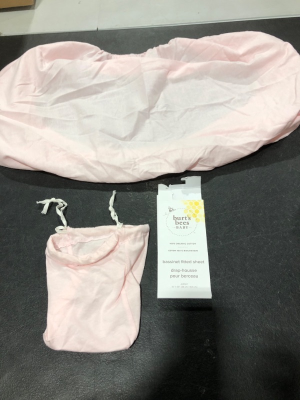Photo 1 of Burt's Bees Baby - Bassinet Sheet, Fitted Unisex Boy Girl 100% Organic Jersey Cotton Bassinet Sheet for Standard Bassinet Mattress (Blossom) Blossom Bassinet Sheet