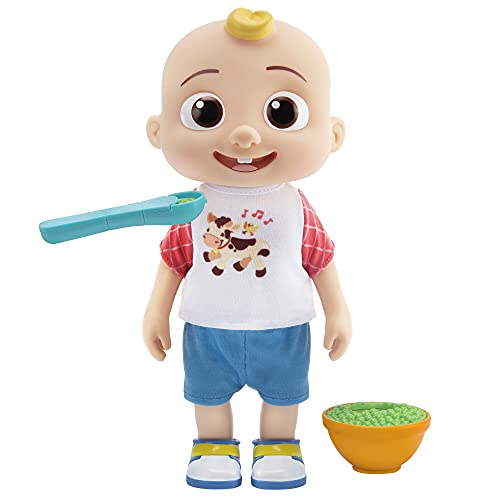 Photo 1 of CoComelon Deluxe Interactive JJ Doll - Includes JJ Shirt Shorts Pair of Shoes Bowl of Peas Spoon- Toys for Preschoolers