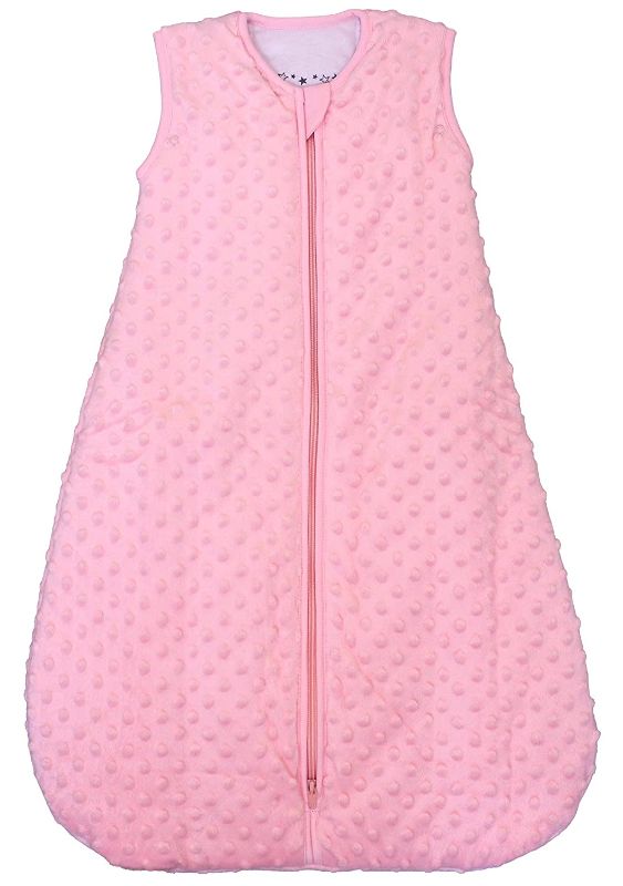 Photo 1 of BABYINABAG Warm 2.5 Tog Quilted Winter Model Baby Sleeping Bag and Sack, Plush Minky Dot for Infants and Toddlers   6-12 