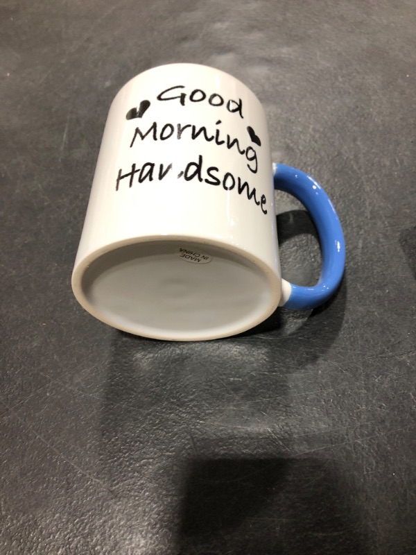 Photo 4 of 3dRose Saying-Good Morning Handsome Two Tone Blue Mug, 1 Count (Pack of 1)
