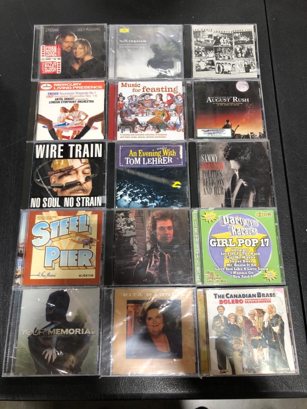 Photo 1 of LOT OF 15 ASSORTED MUSIC CD'S. PRIOR USE. 