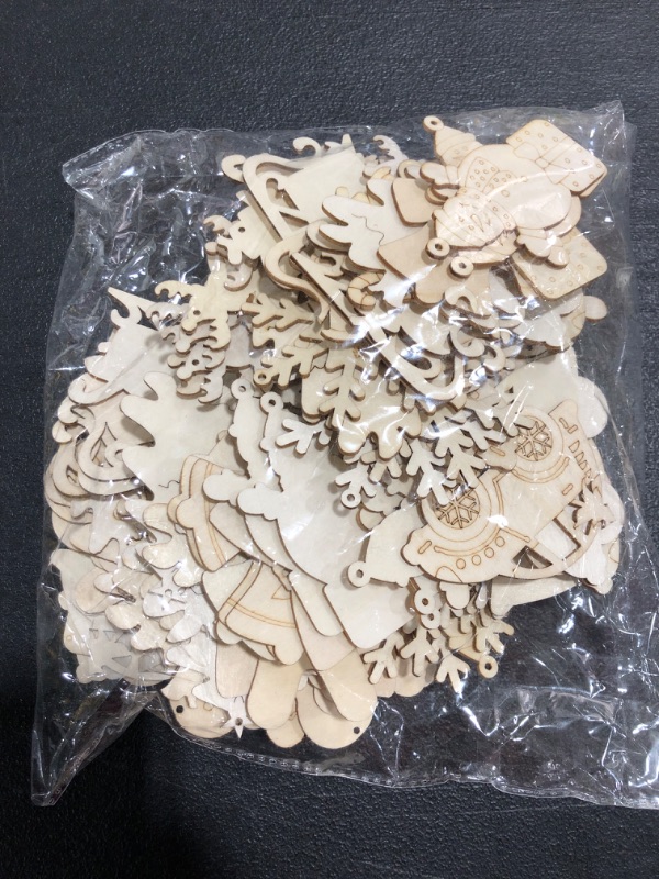 Photo 2 of 90 PIECE WOODEN CHRISTMAS ORNAMENT KIT. 