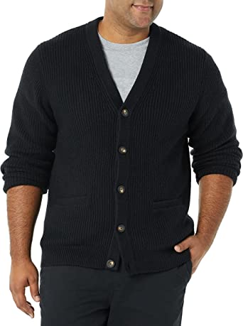 Photo 1 of Amazon Essentials Men's Long-Sleeve Soft Touch Cardigan Sweater
