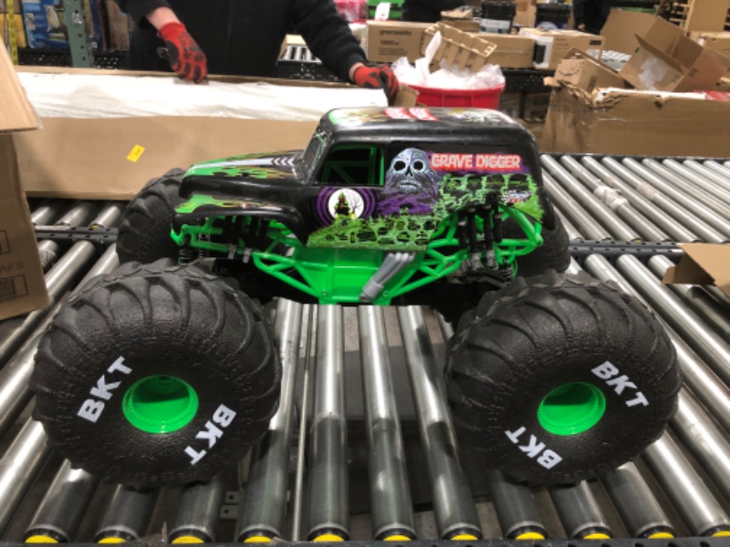 Photo 2 of Monster Jam, Official Mega Grave Digger All-Terrain Remote Control Monster Truck with Lights, 1: 6 Scale, Kids Toys for Boys