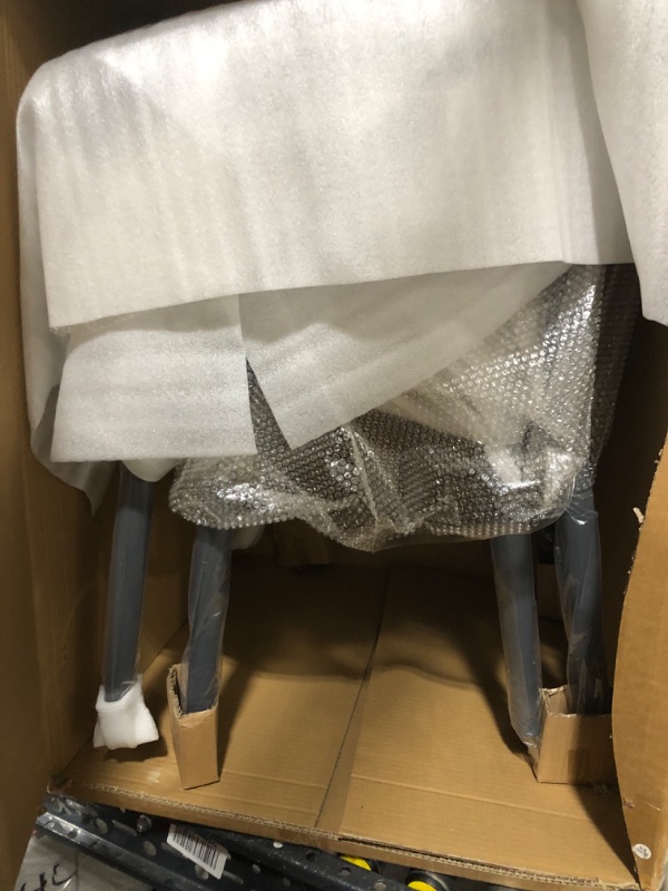 Photo 2 of Amazon Basics Dark Grey, Curved Back Dining Chair-Set of 2, Premium Plastic Dark Grey Mid-Century Modern
