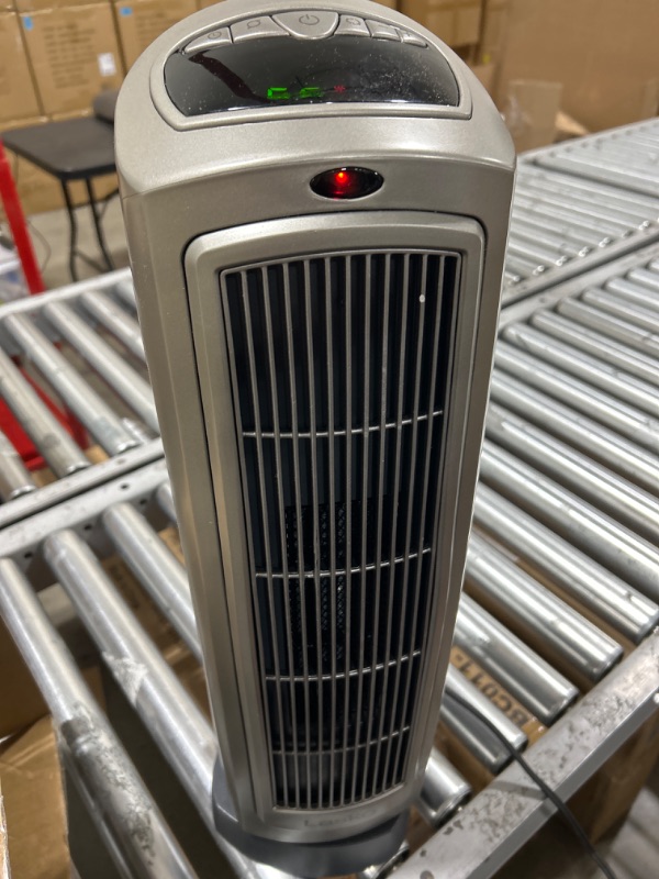 Photo 1 of Lasko 1500W Digital Ceramic Space Heater with Remote, 755320, Silver