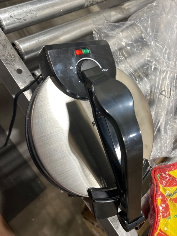 Photo 2 of 10inch Roti Maker by StarBlue with FREE Roti Warmer - The automatic Stainless Steel Non-Stick Electric machine to make Indian style Chapati, Tortilla, Roti AC 110V 50/60Hz 1200W SB-SW2093