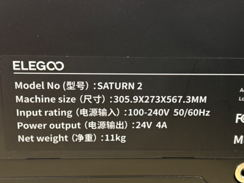 Photo 7 of ELEGOO Saturn 2 8K MSLA 3D Printer, UV Resin Photocuring Printer with 10-inch 8K Monochrome LCD, 8.62x4.84x9.84 Inch Larger Printing Size