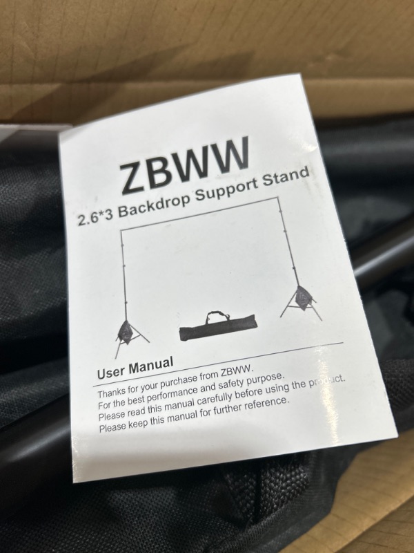 Photo 1 of Backdrop Stand 8.5x10ft, ZBWW Photo Video Studio Adjustable Backdrop Stand for Parties, Wedding, Photography, Advertising Display 8.5*10 ft