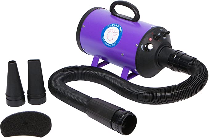 Photo 1 of Flying Pig High Velocity Dog Pet Grooming Dryer w/Heater (Model: Flying One, Purple)