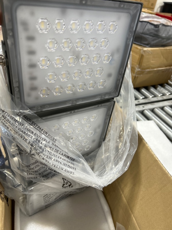 Photo 1 of LED Flood Light Outdoor, STASUN 150W 13500lm Outdoor Lighting with 330° Lighting Angle, 5000K, 3 Adjustable Heads, IP65 Waterproof LED Exterior Security Area Lights for Yard, Parking Lot, ETL Listed Daylight White 150 Watt