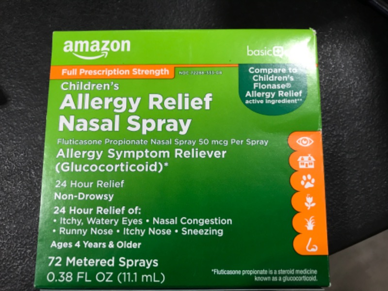 Photo 2 of Amazon Basic Care Children's Fluticasone Propionate Nasal Spray; Allergy Medicine for Kids, .38 Fl Oz