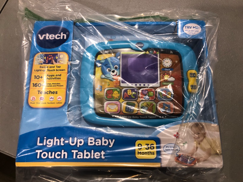 Photo 2 of VTech Light-Up Baby Touch Tablet Amazon Exclusive, Blue Blue Standard Packaging