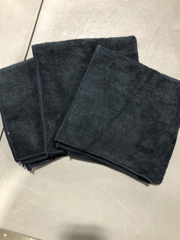 Photo 1 of 3 Set Navy Blue/Black Hand Towels