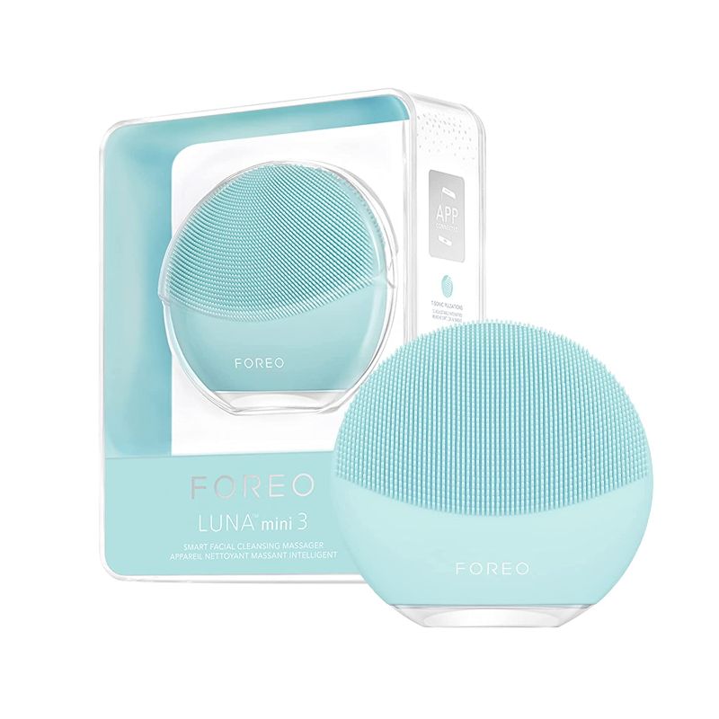 Photo 1 of FOREO LUNA mini 3 Ultra-hygienic Facial Cleansing Brush, All Skin Types, Face Massager for Clean & Healthy Face Care, Extra Absorption of Facial Skin Care Products, Waterproof
