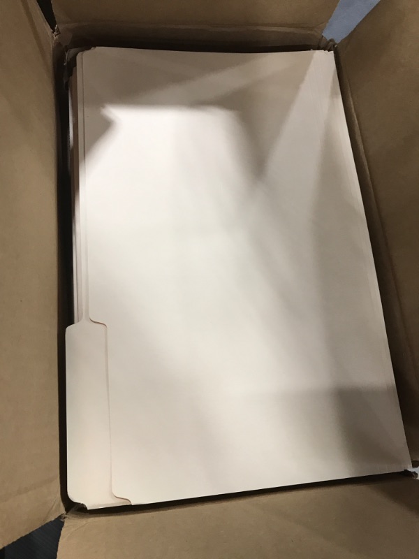 Photo 2 of Amazon Basics File Folders - 1/3 Tab, Manila, Legal Size, 100-Pack Manila 100-pack Legal Size14.5" x 9"