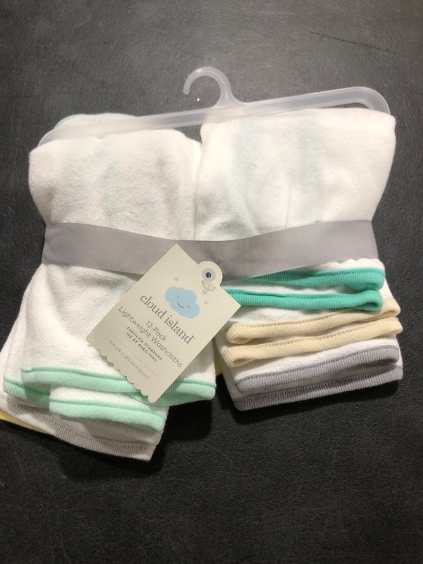 Photo 2 of Baby 12pk Washcloth Set - Cloud Island™ White
