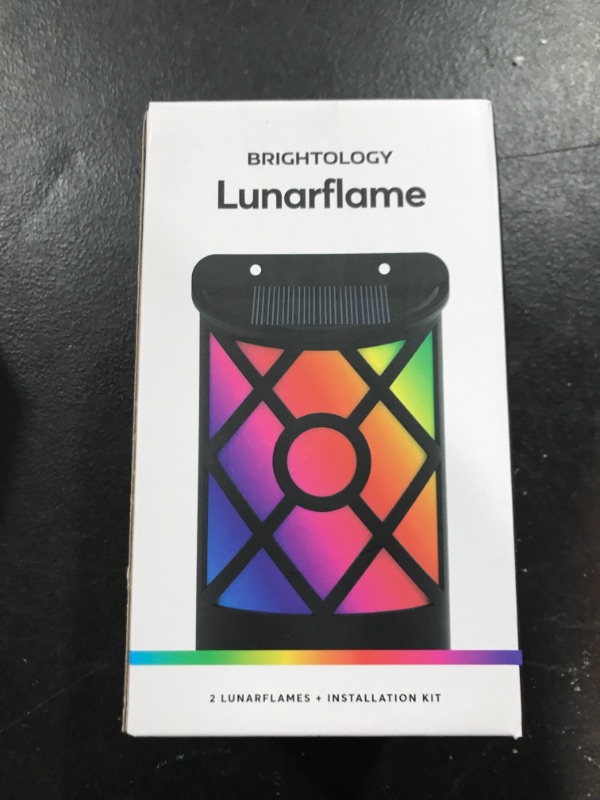 Photo 2 of BRIGHTOLOGY Lunar Flame, with 7 Hues and 3 Color Shift Modes, Solar Powered and Eco-Friendly Lighting System, Weather-Resistant, Contains 2 Lunar Flames + Installation Kit, No Wiring Needed 2 Lights